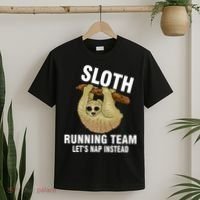 Sloth Running Team Let's Nap Instead T-Shirt thumb 2