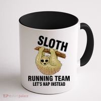 Sloth Running Team Let's Nap Instead Coffee Mug thumb 1