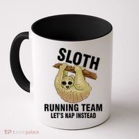 Sloth Running Team Let's Nap Instead Coffee Mug thumb 0