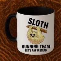 Sloth Running Team Let's Nap Instead Coffee Mug thumb 2