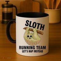 Sloth Running Team Let's Nap Instead Coffee Mug thumb 4