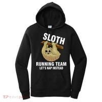 Sloth Running Team Let's Nap Instead Women's Hoodie thumb 0