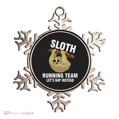 Sloth Running Team Let's Nap Instead Ornament
