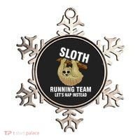 Sloth Running Team Let's Nap Instead Ornament thumb 0