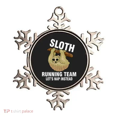 Sloth Running Team Let's Nap Instead Ornament