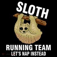 Sloth Running Team Let's Nap Instead Ornament thumb 1