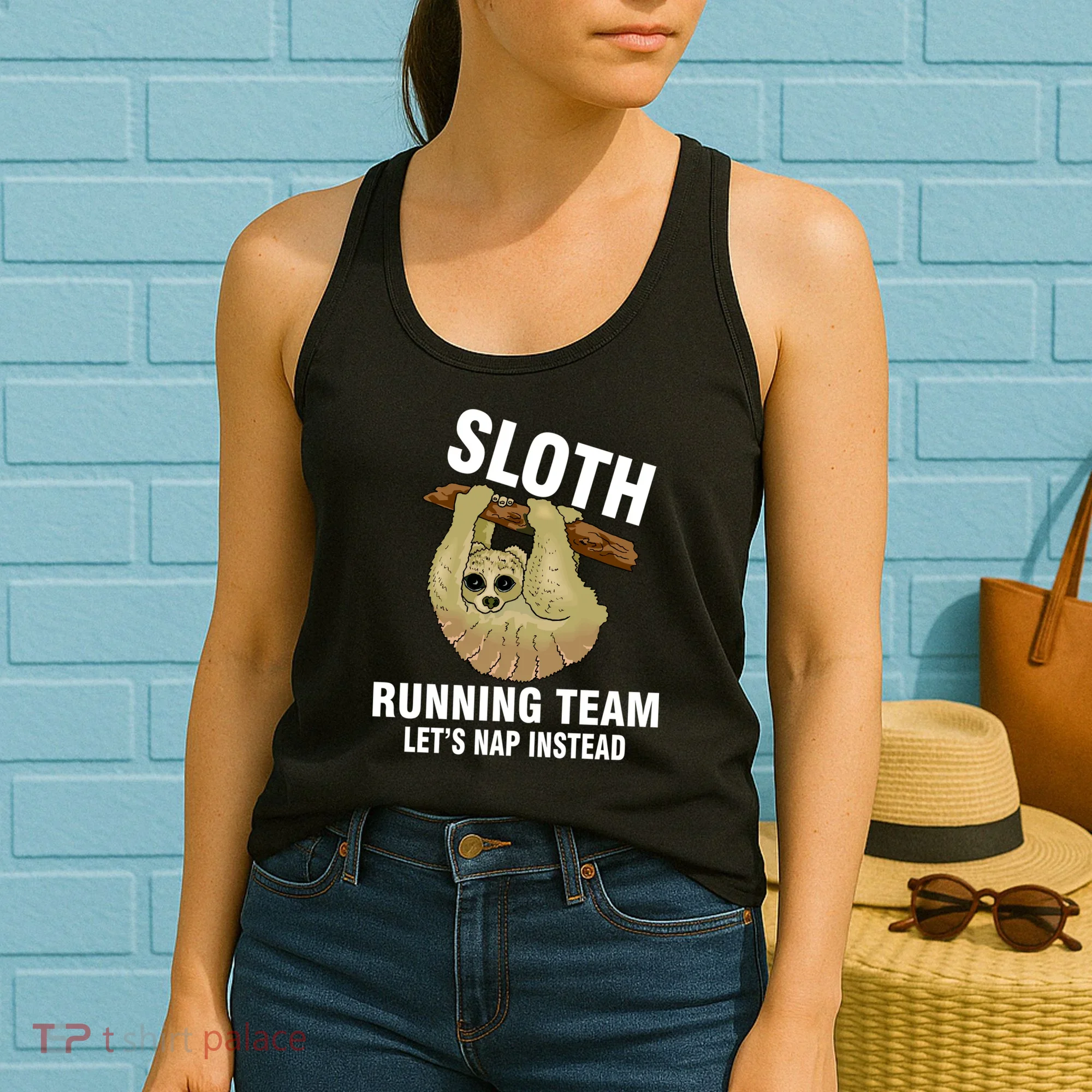 Sloth Running Team Let's Nap Instead Women's Tank Top