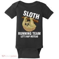 Sloth Running Team Let's Nap Instead Baby Bodysuit thumb 0
