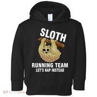 Sloth Running Team Let's Nap Instead Toddler Hoodie thumb 0