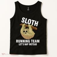 Sloth Running Team Let's Nap Instead Tank Top thumb 2