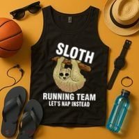 Sloth Running Team Let's Nap Instead Tank Top thumb 4