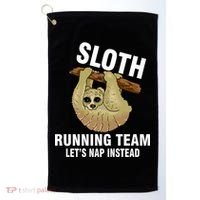 Sloth Running Team Let's Nap Instead Golf Towel thumb 0