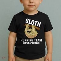 Sloth Running Team Let's Nap Instead Toddler T-Shirt thumb 2