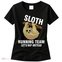 Sloth Running Team Let's Nap Instead Women's T-Shirt thumb 0