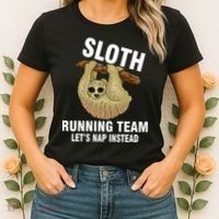 Sloth Running Team Let's Nap Instead Women's T-Shirt thumb 2