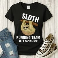 Sloth Running Team Let's Nap Instead Women's T-Shirt thumb 3