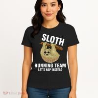 Sloth Running Team Let's Nap Instead Women's T-Shirt thumb 4