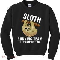 Sloth Running Team Let's Nap Instead Kids Sweatshirt thumb 0