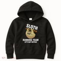 Sloth Running Team Let's Nap Instead Kids Hoodie thumb 0