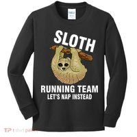 Sloth Running Team Let's Nap Instead Kids Long Sleeve Shirt thumb 0