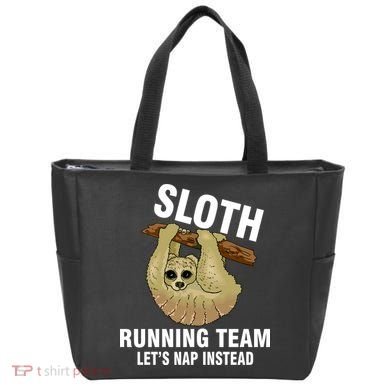Sloth Running Team Let's Nap Instead Tote Bag