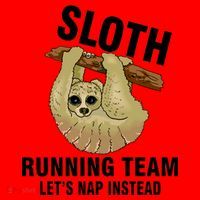 Sloth Running Team Let's Nap Instead Santa Hat thumb 1