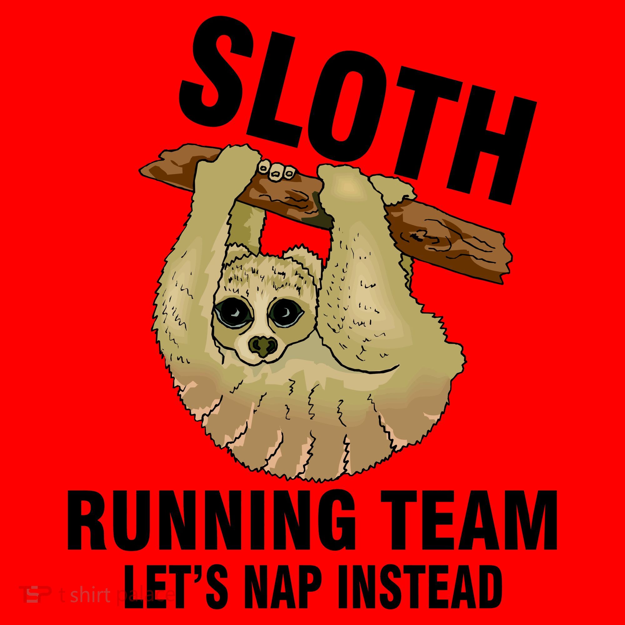 Sloth Running Team Let's Nap Instead Santa Hat
