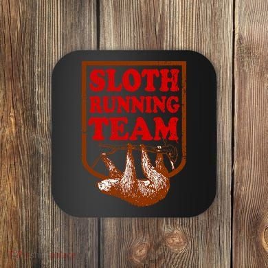 Sloth Running Team Vintage Coaster