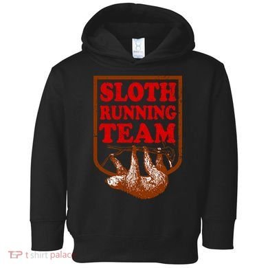 Sloth Running Team Vintage Toddler Hoodie