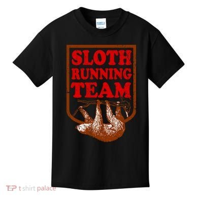 Sloth Running Team Vintage Kids T-Shirt