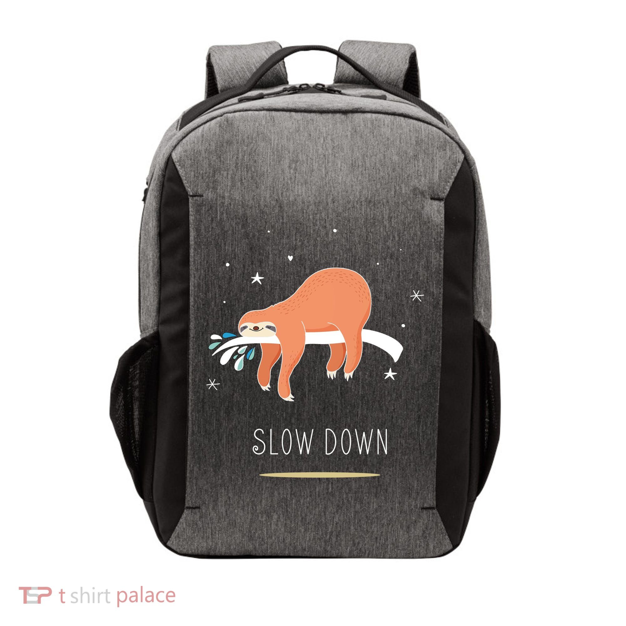 Sloth Slow Down Vector Backpack