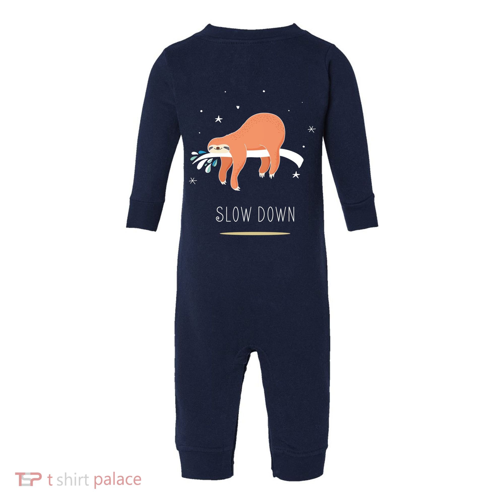 Sloth Slow Down Infant Fleece One Piece