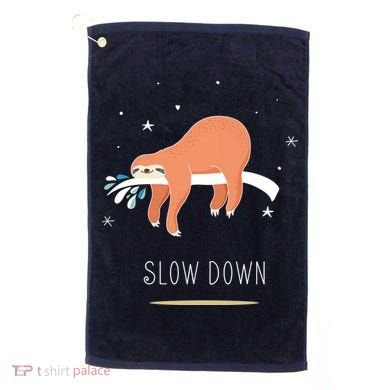 Sloth Slow Down Golf Towel