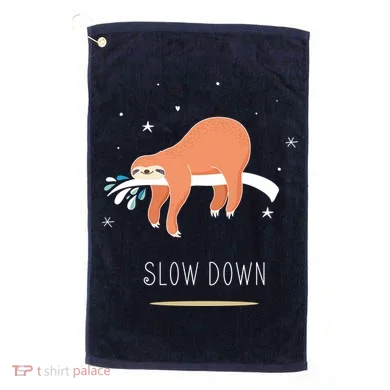 Sloth Slow Down Golf Towel