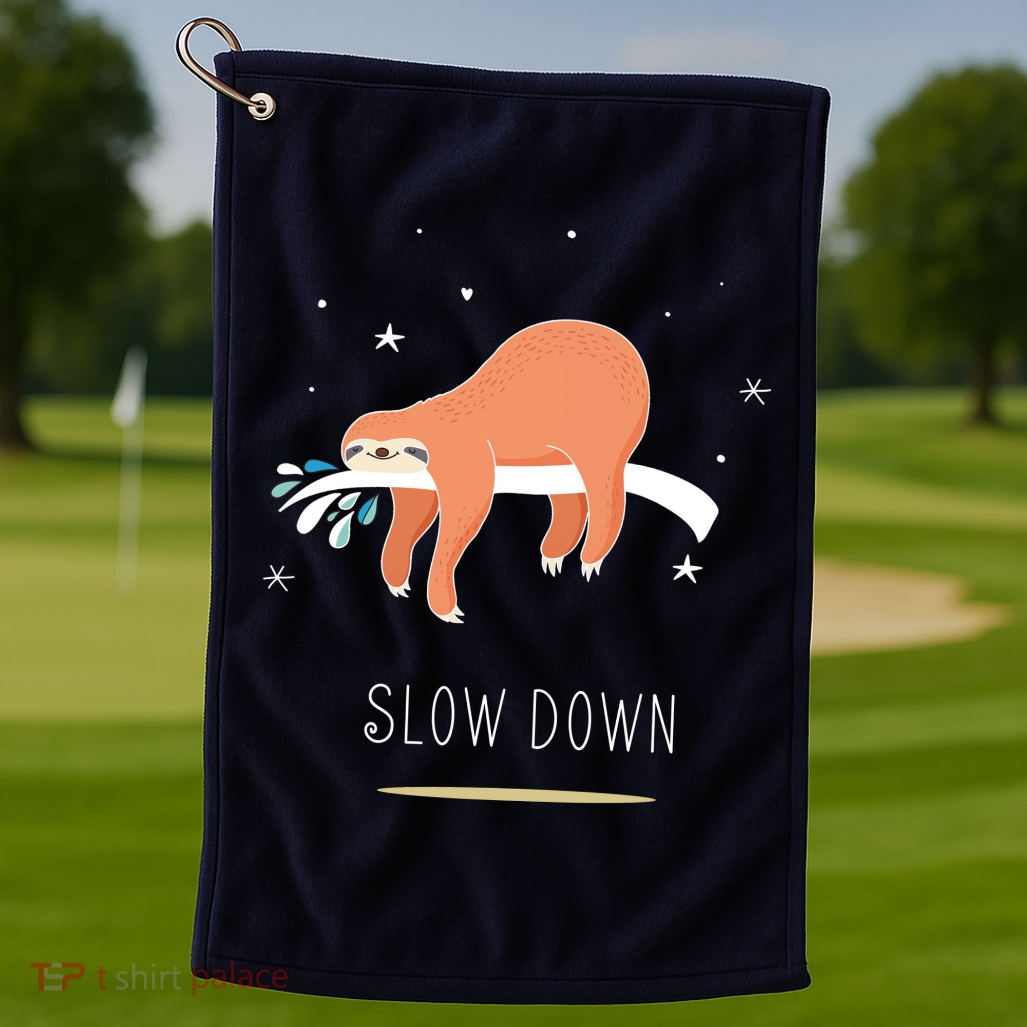 Sloth Slow Down Golf Towel