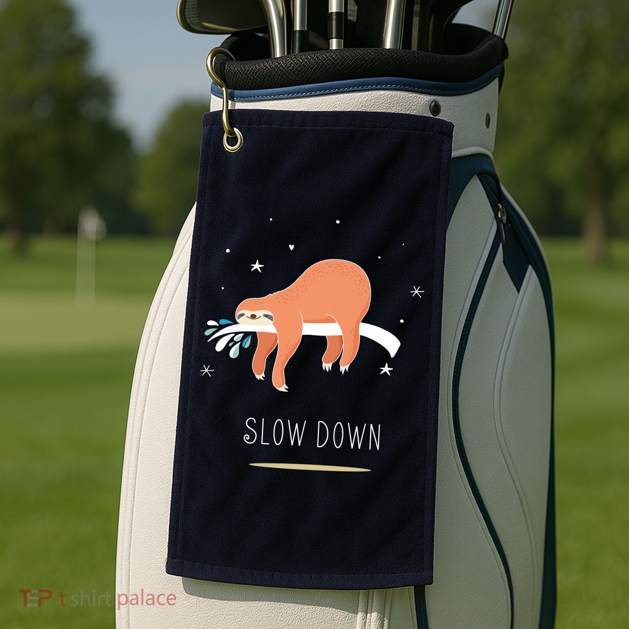 Sloth Slow Down Golf Towel