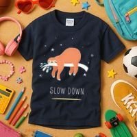 Sloth Slow Down Kids T-Shirt thumb 3