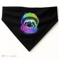Sloth Spaceman USA-Made Doggie Bandana thumb 0