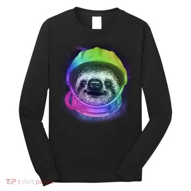 Sloth Spaceman Long Sleeve Shirt