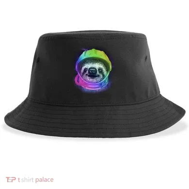 Sloth Spaceman Sustainable Bucket Hat