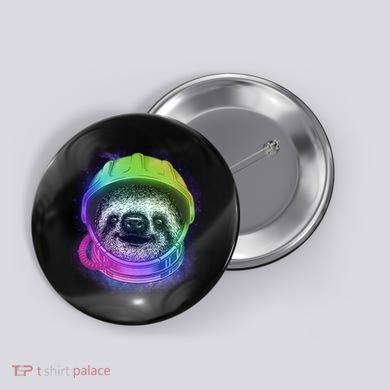 Sloth Spaceman Button