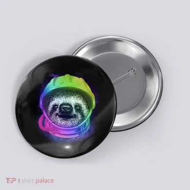 Sloth Spaceman Button