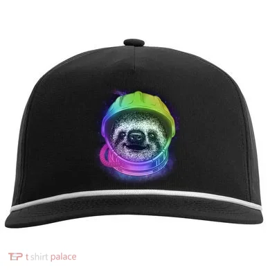 Sloth Spaceman Comfort Colors Rope Cap Hat