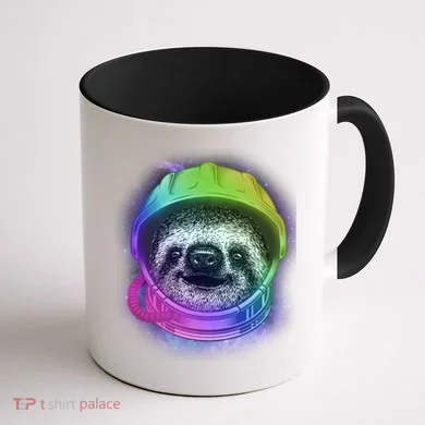 Sloth Spaceman Coffee Mug back