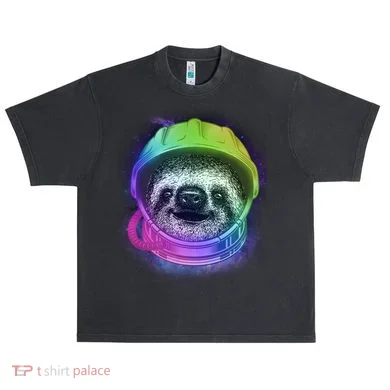 Sloth Spaceman Urban Oversized Heavyweight T-Shirt
