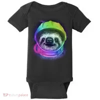 Sloth Spaceman Baby Bodysuit thumb 0