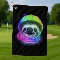 Sloth Spaceman Golf Towel thumb 1