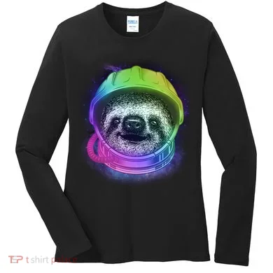 Sloth Spaceman Women's Long Sleeve Shirt