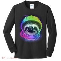 Sloth Spaceman Kids Long Sleeve Shirt thumb 0