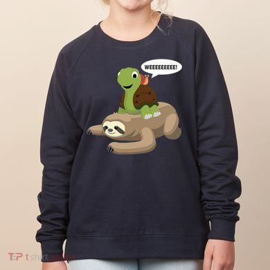 Sloth Turtle Snail Piggyback Women's Sweatshirt